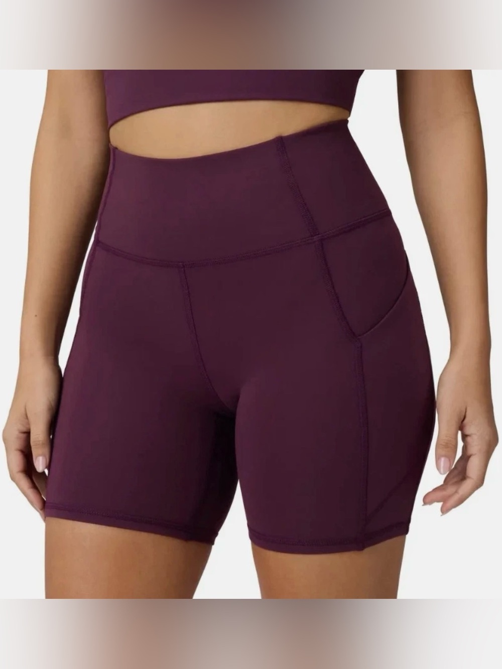 Fabletics High-Rise Dark Ref Bike Shorts with Side Pocket